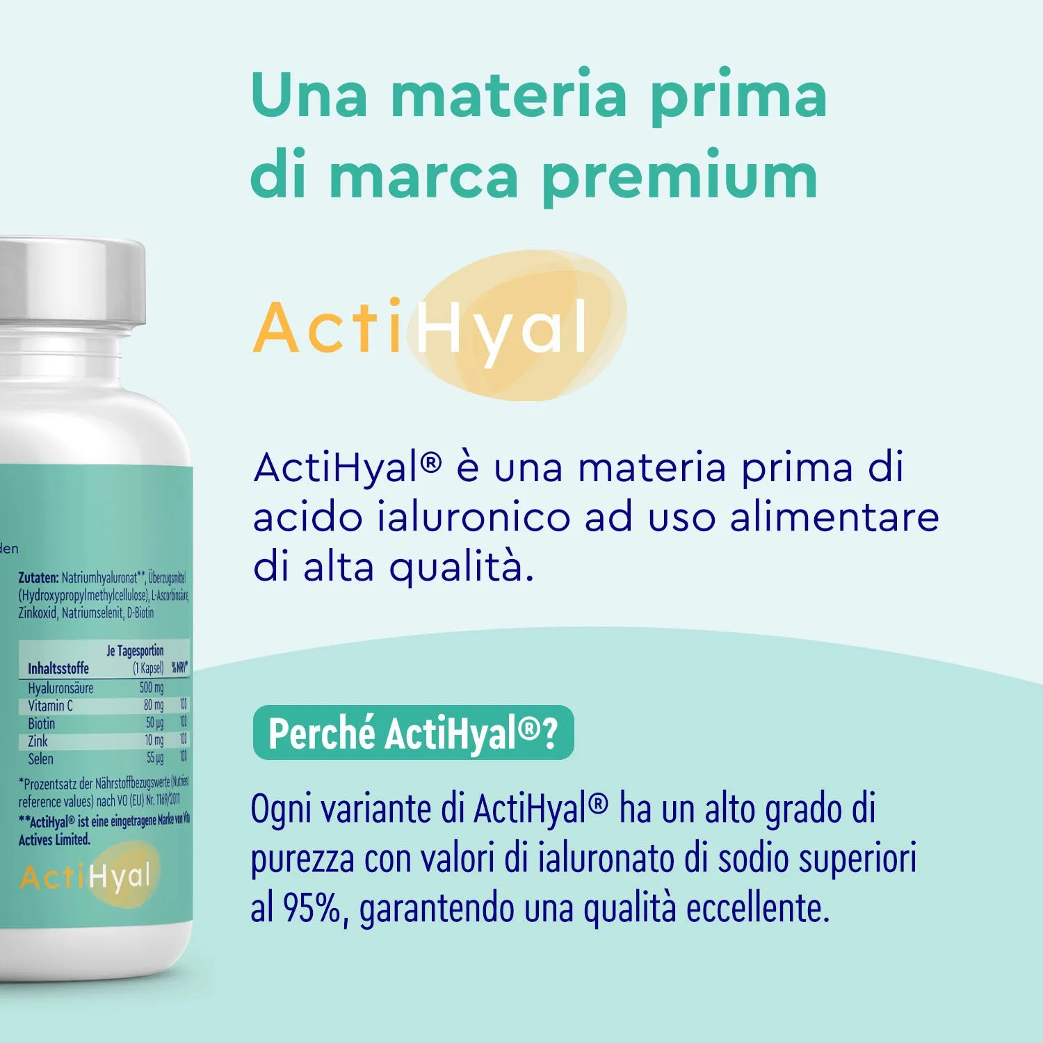 gloryfeel ActiHyal Acido Ialuronico capsule vitamina C