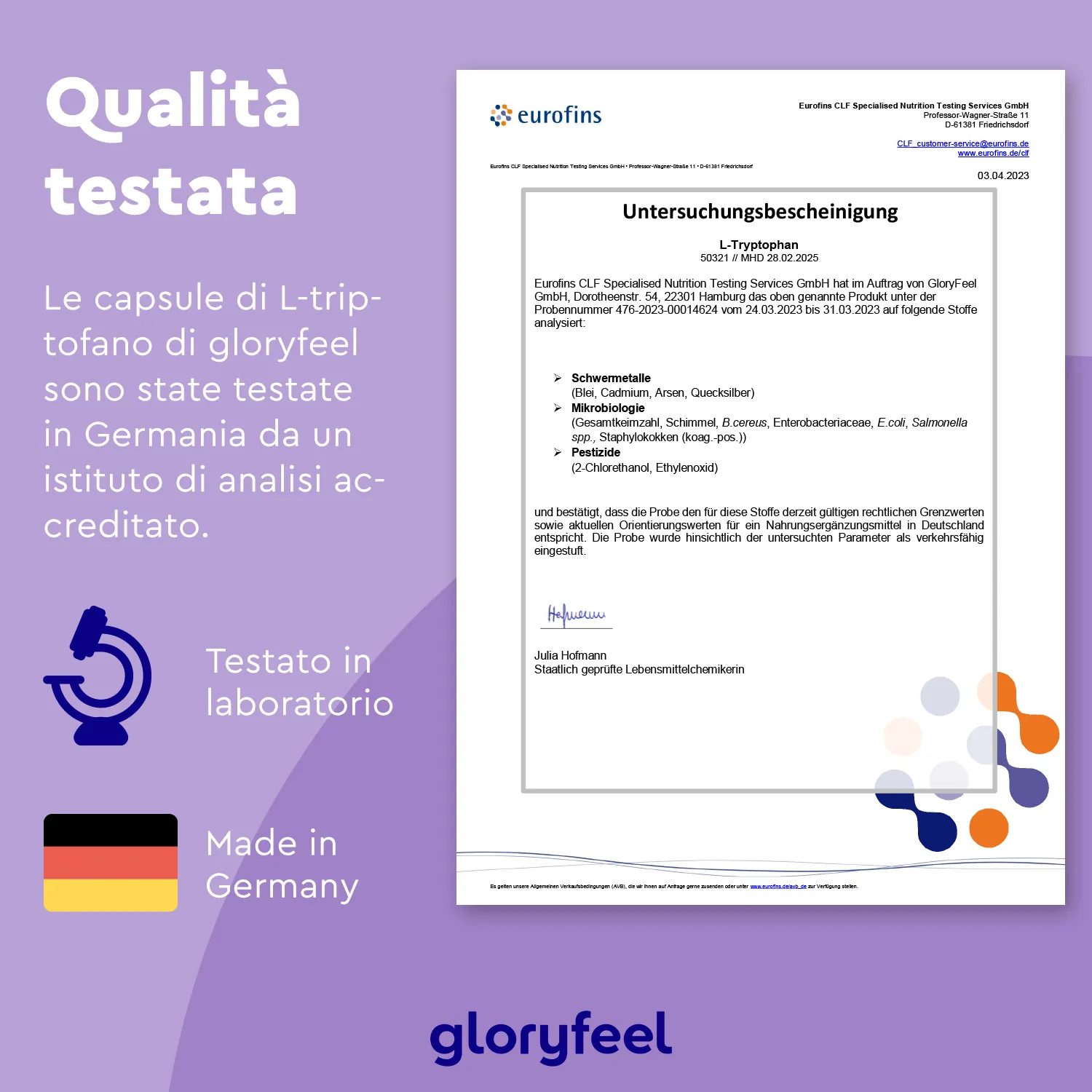 Gloryfeel L-Triptofano capsule amminoacidi relax