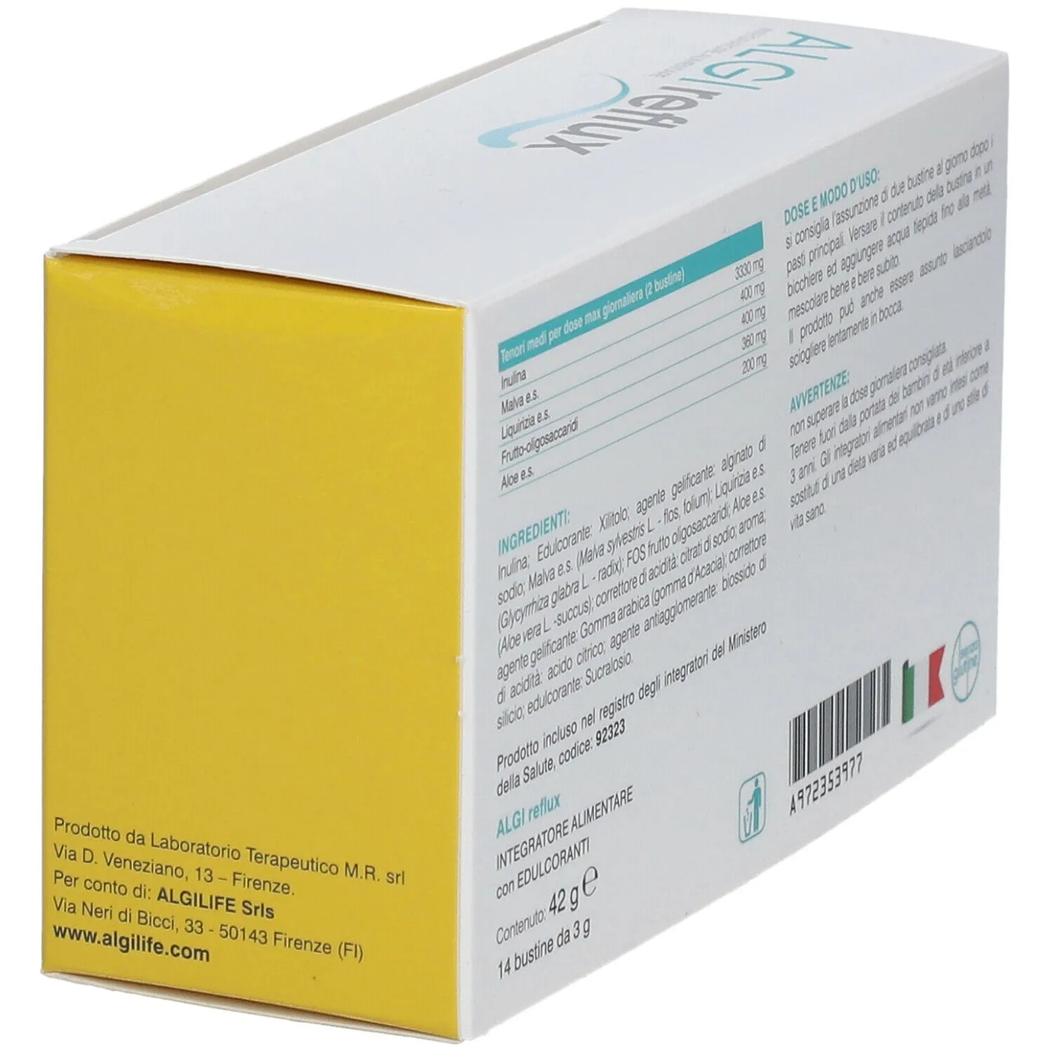 Algilife Algireflux Bustine Reflusso Aloe Malva