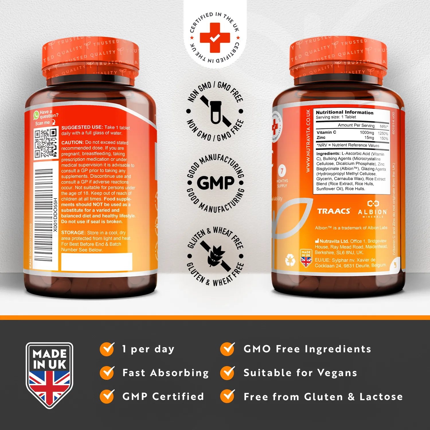 Nutravita Vitamina C Zinco 1000 mg compresse immunitarie