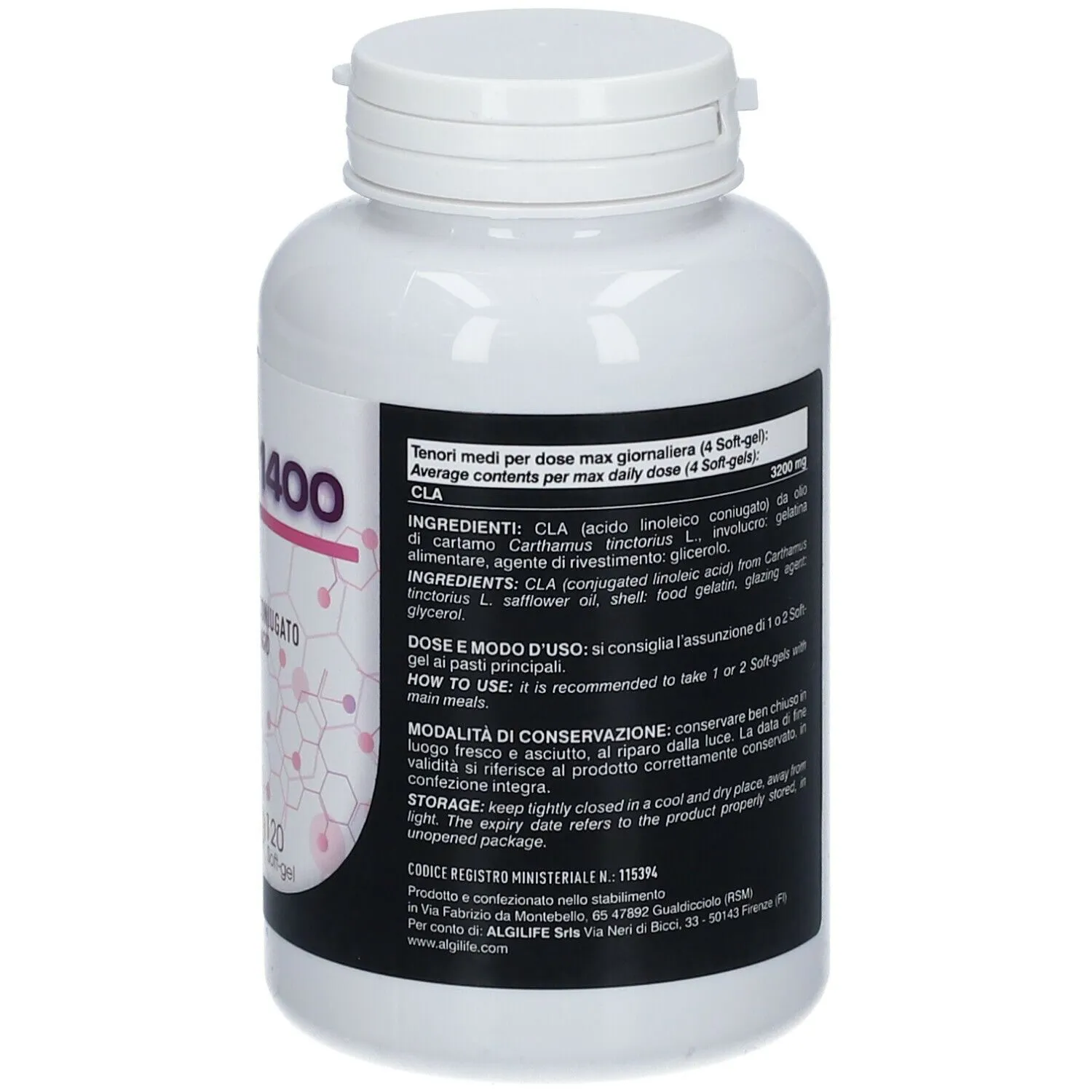 Algilife CLA 1400 integratore softgel al cartamo