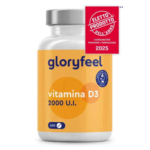 gloryfeel Vitamina D3 2000 U.I. compresse vegetariane ossa