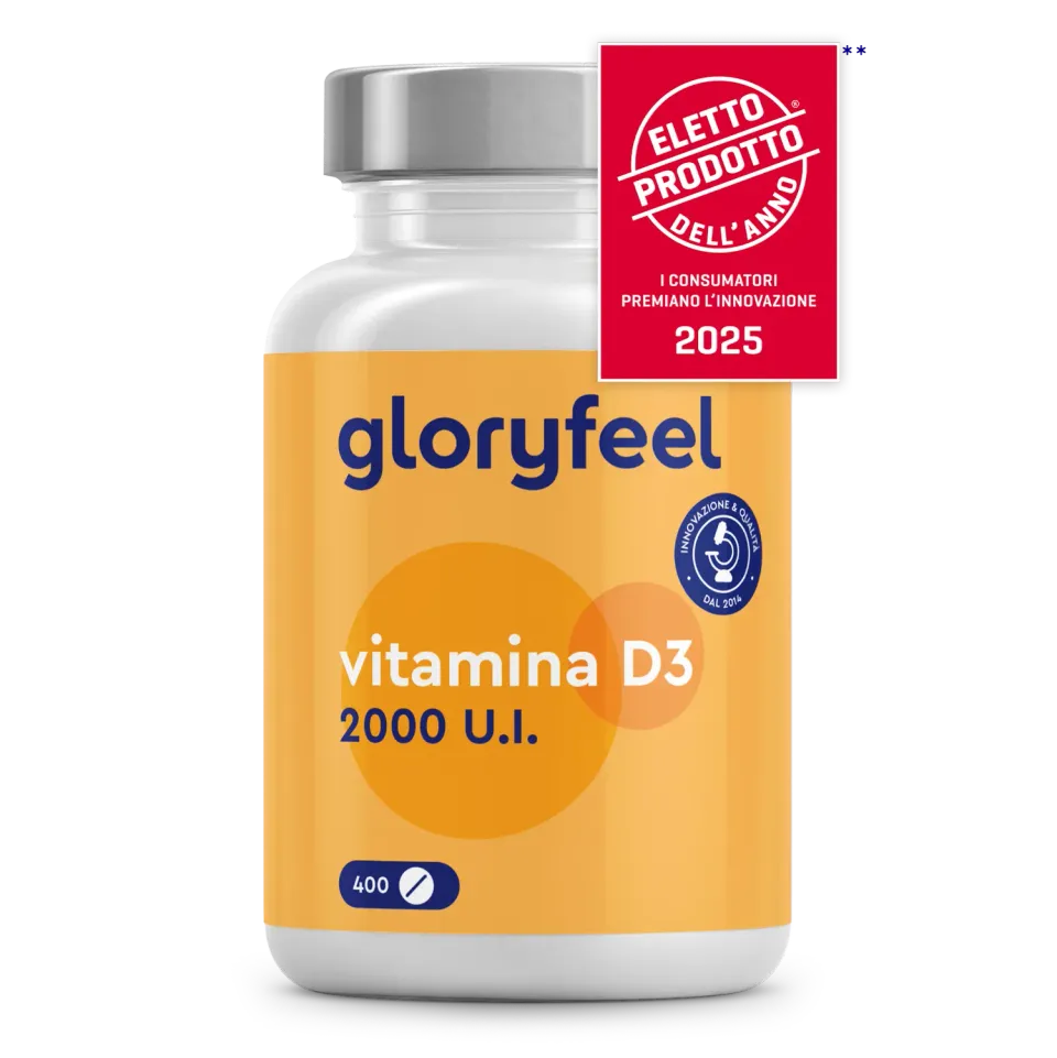 gloryfeel Vitamina D3 2000 U.I. compresse vegetariane ossa