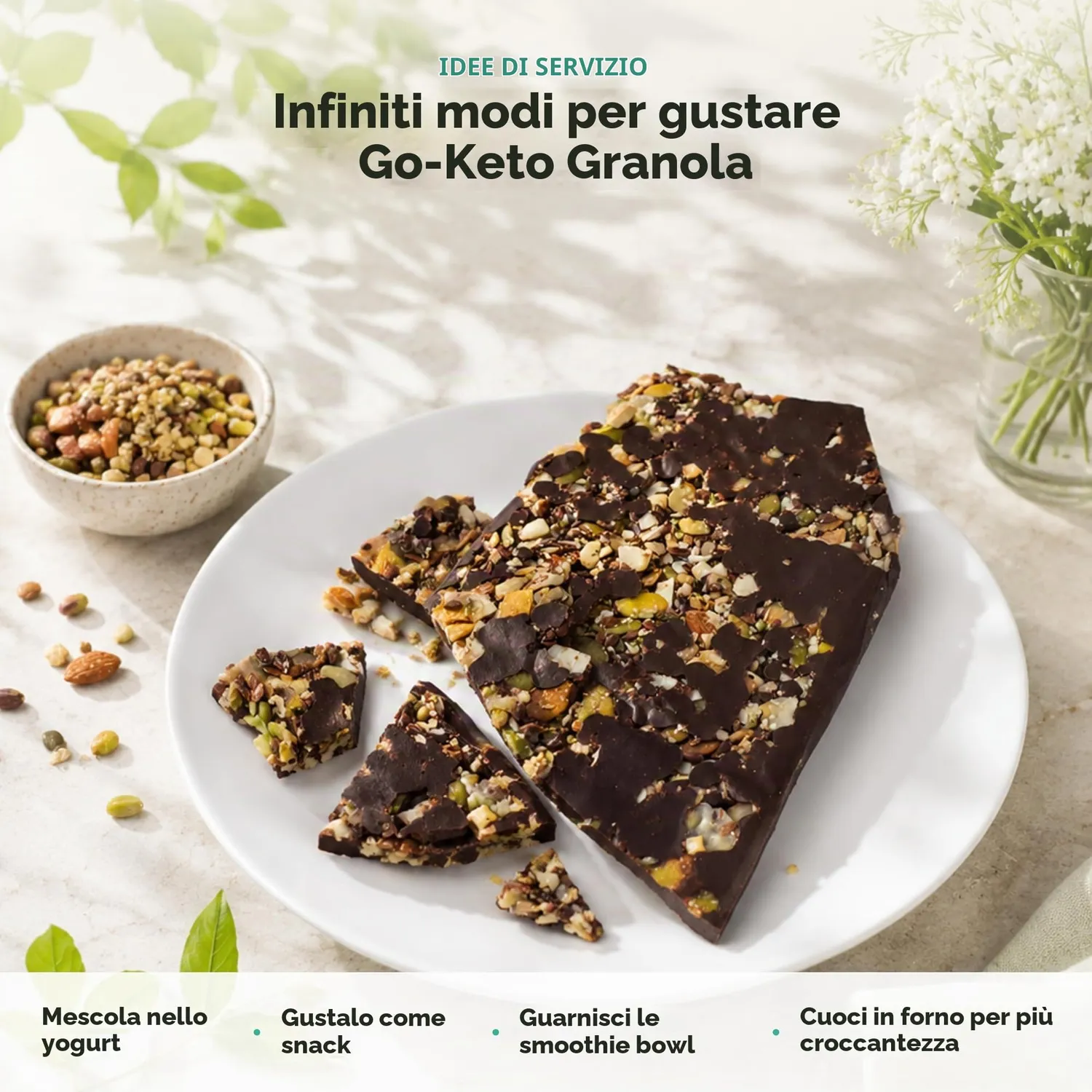 Go-Keto Granola Apple Cinnamon muesli 290g keto
