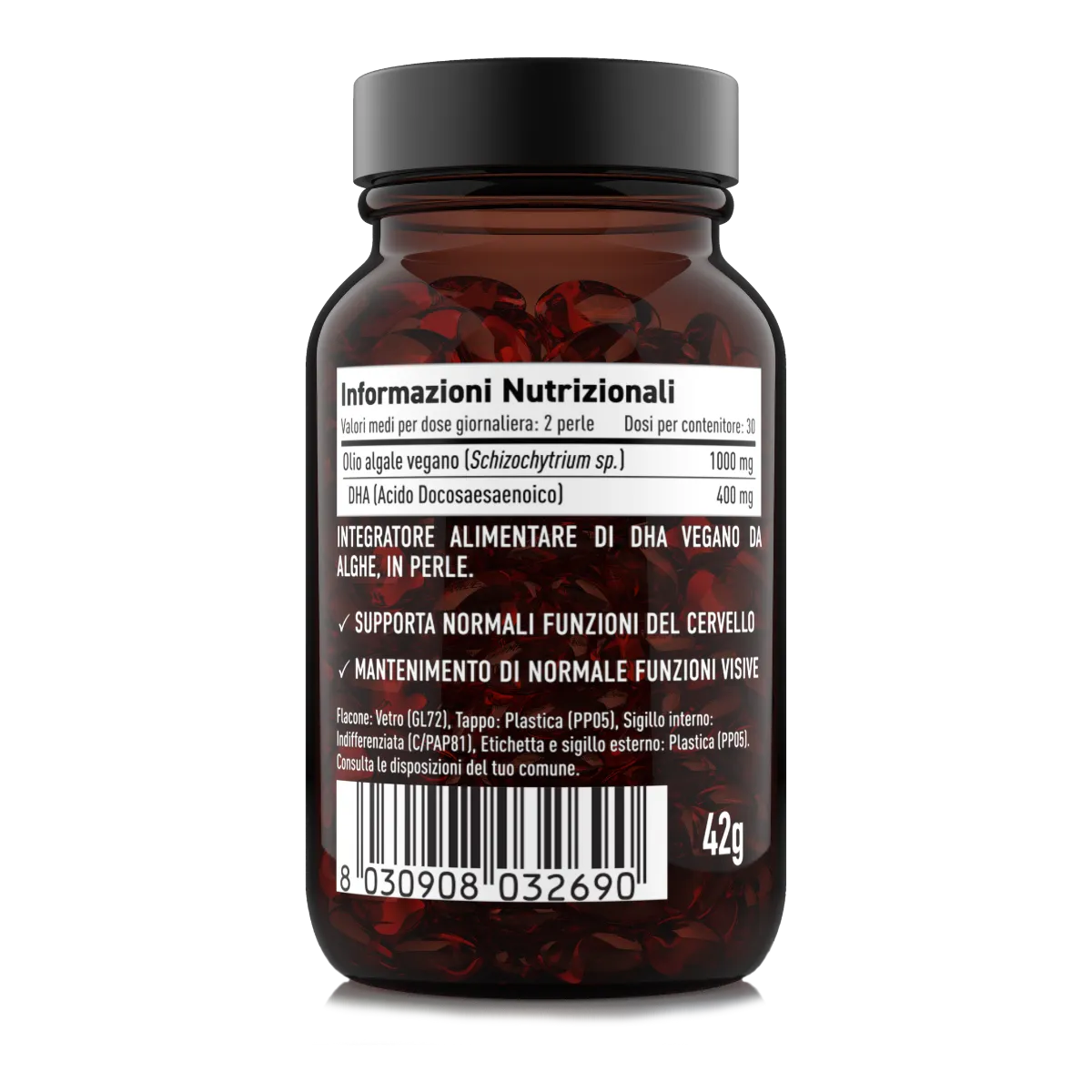 Natoo Essentials DHA Vegan Omega 3 Integratore 60 Perle Alga