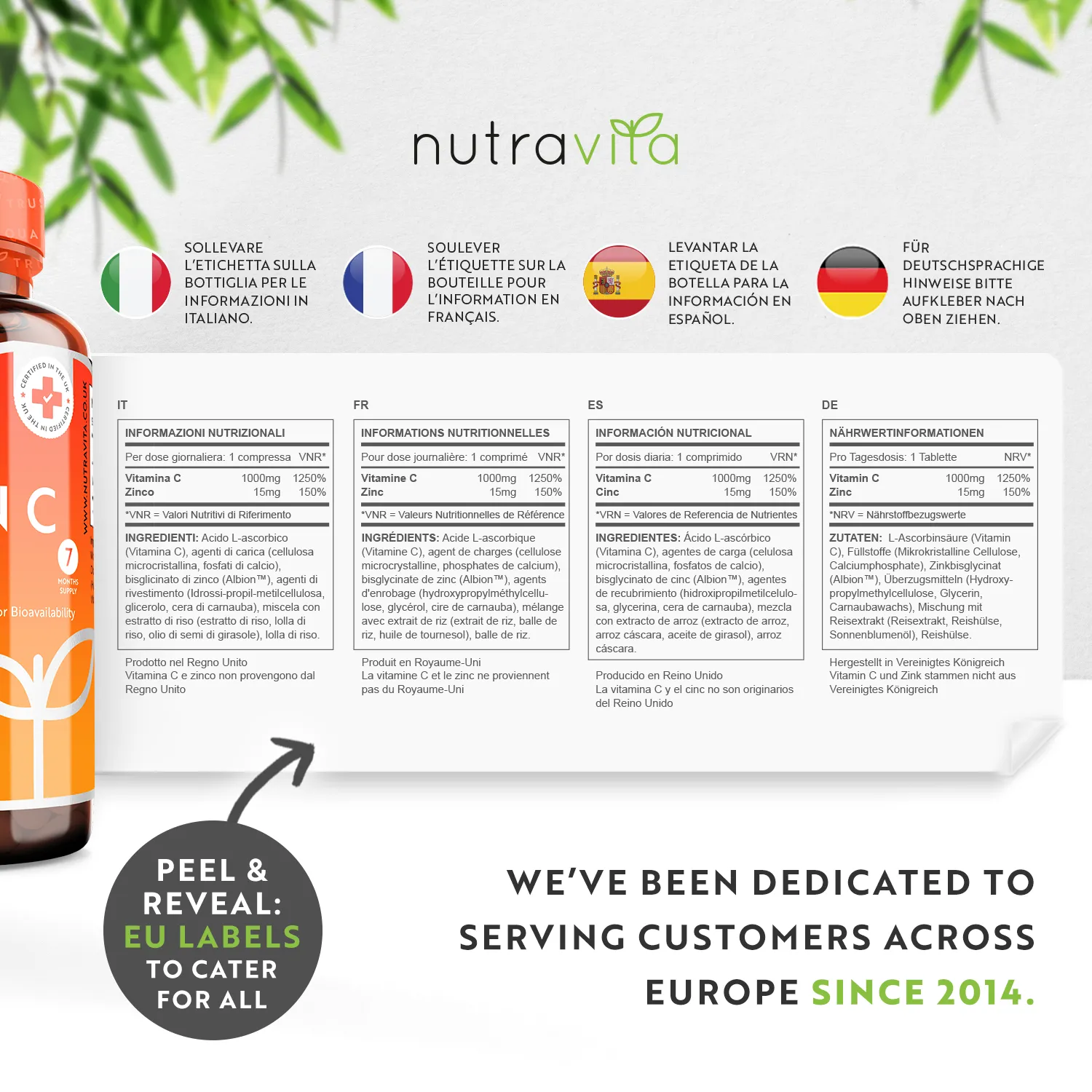 Nutravita Vitamina C Zinco 1000 mg compresse immunitarie