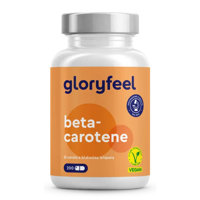 Gloryfeel Beta Carotene capsule estratti vegetali pelle capelli