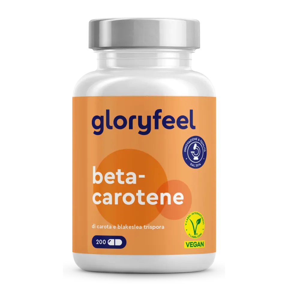 Gloryfeel Beta Carotene capsule estratti vegetali pelle capelli