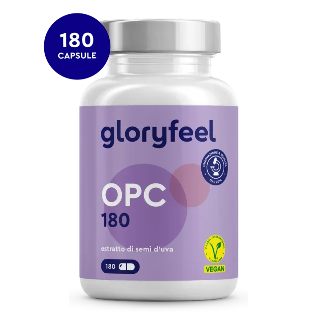 gloryfeel OPC 180 capsule 1000 mg con vitamina C