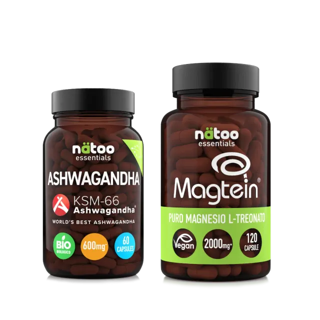 Natoo Essentials Calma e Memoria Pack capsule magnesio treonato