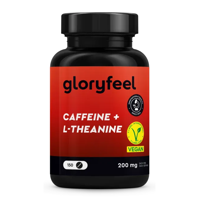 gloryfeel Caffeina + L-Teanina capsule focus tè verde