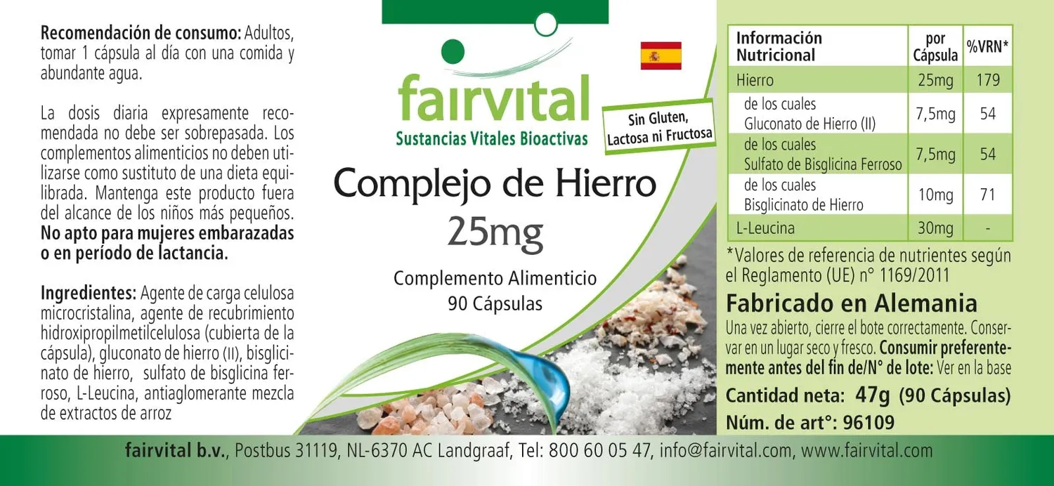 Fairvital Ferro Complesso 25mg capsule 90pz bivalente