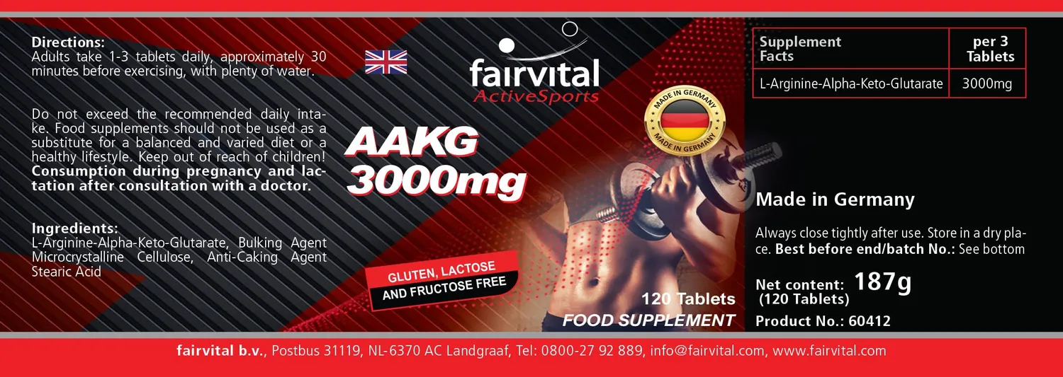 Fairvital AAKG compresse 120 pz 3000 mg arginina