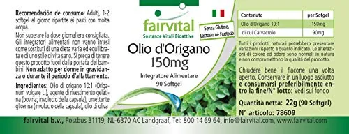 Fairvital Olio Origano 150 mg Capsule 90 estratto