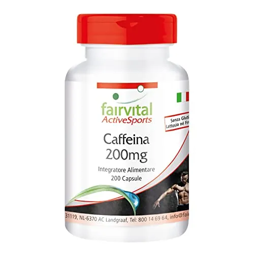 Fairvital Caffeina 200mg Capsule 200 Vegane Alta Dose
