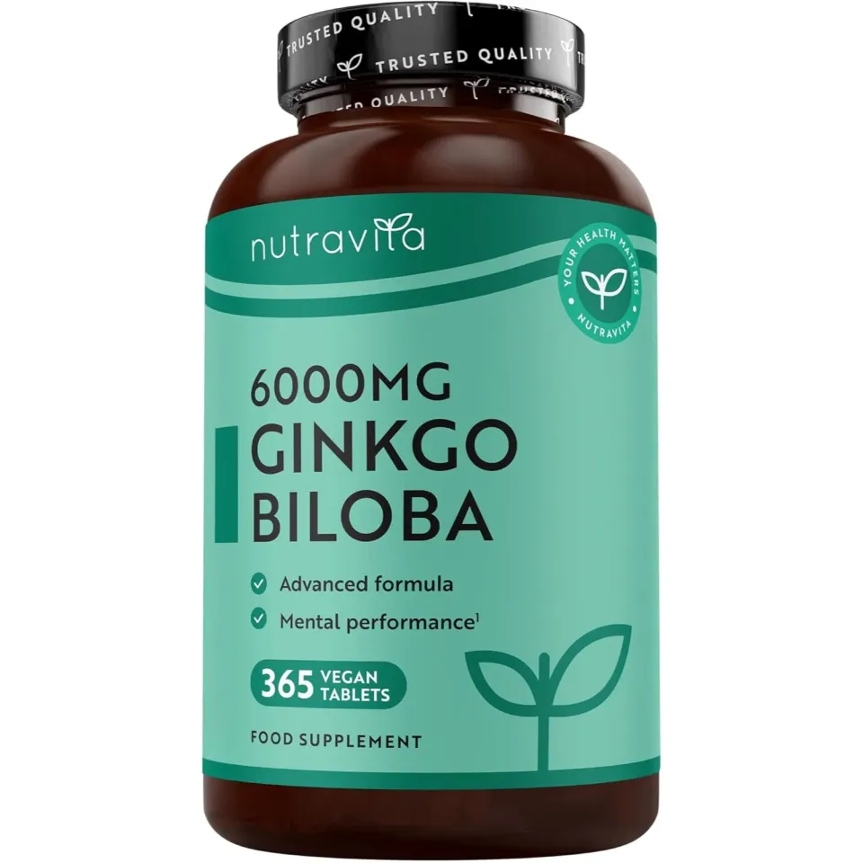 Nutravita Ginkgo Biloba 6000mg compresse 365 con vitamina B5