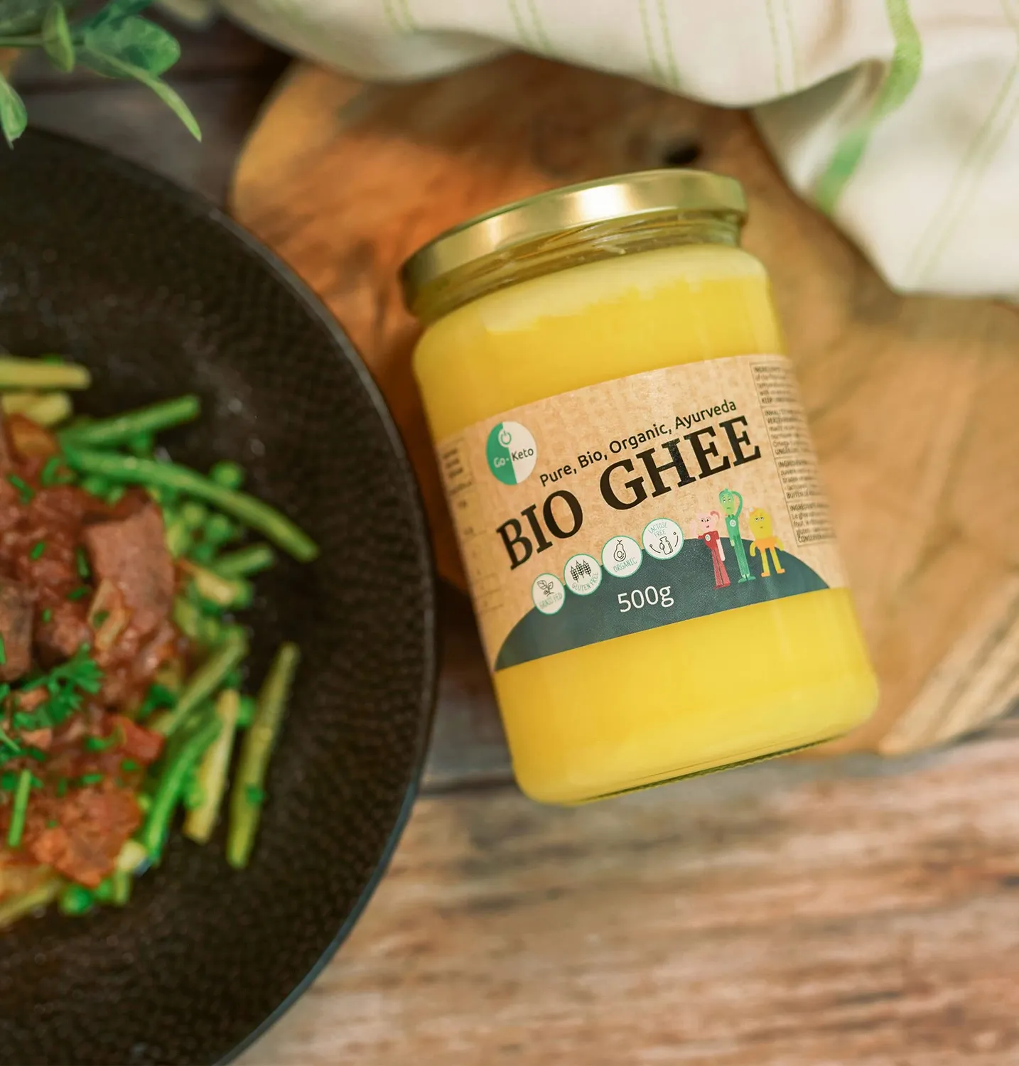 Go-Keto Ghee BIO burro chiarificato 3x500g senza lattosio