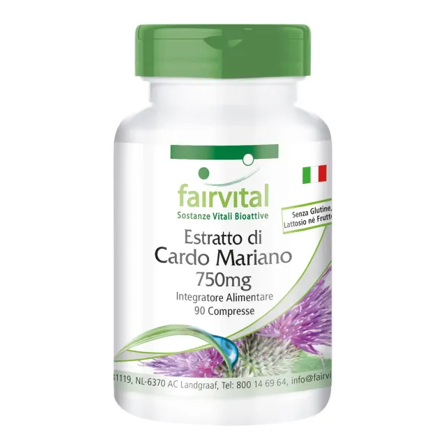Fairvital Cardo Mariano 750 mg compresse 90 compresse 80% silimarina