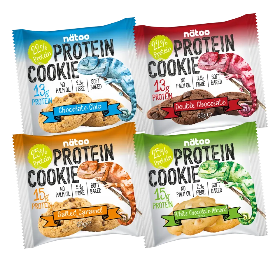 NATOO Cookie Proteici scatola 8 biscotti gusti misti avena