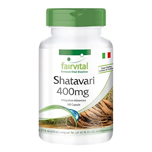 Fairvital Shatavari 400 mg capsule 180 capsule vegane alto dosaggio