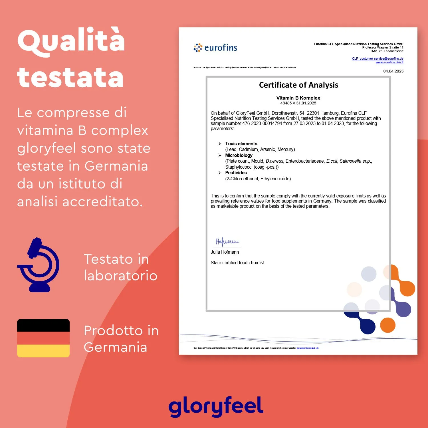 gloryfeel Vitamina B Complex compresse senza lattosio