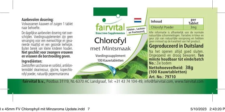 Fairvital Clorofilla Menta Compresse 100 alito