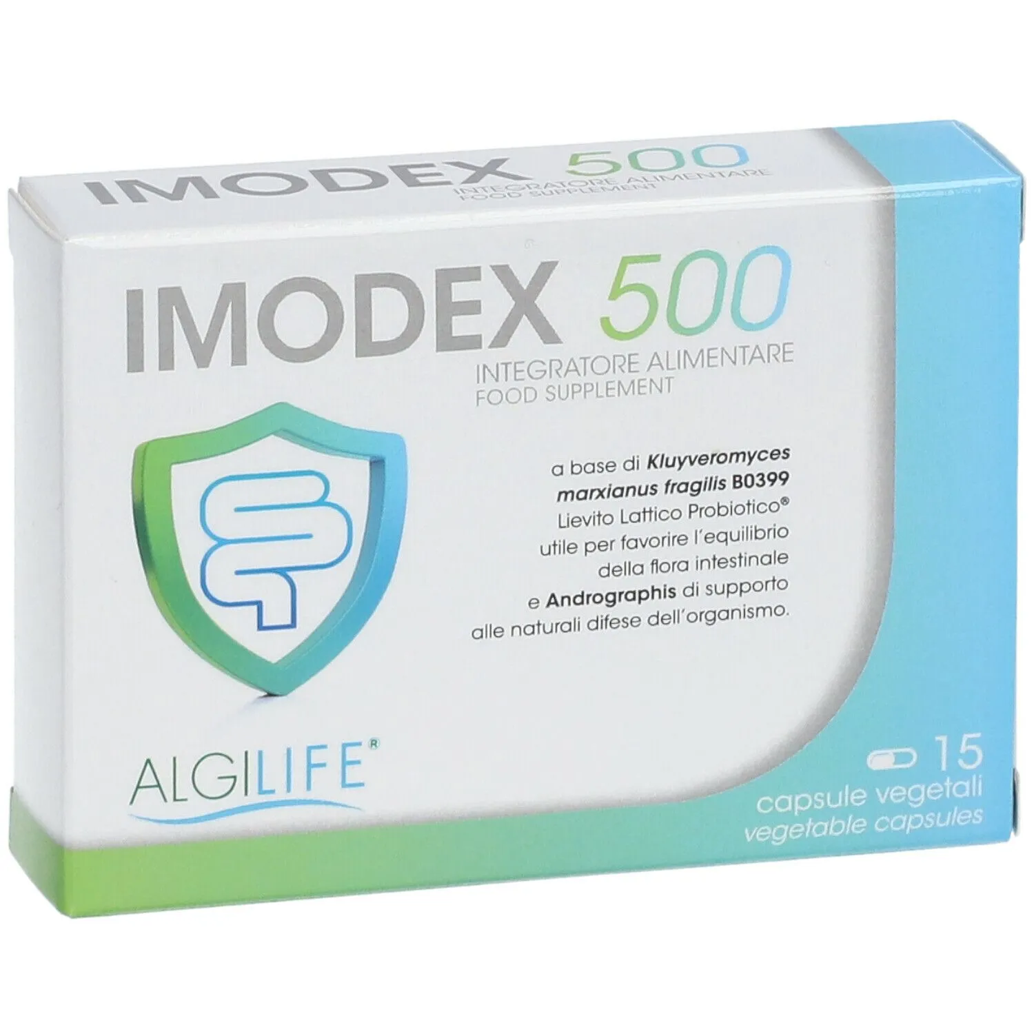 Algilife Imodex 500 capsule lievito kefir andrographis