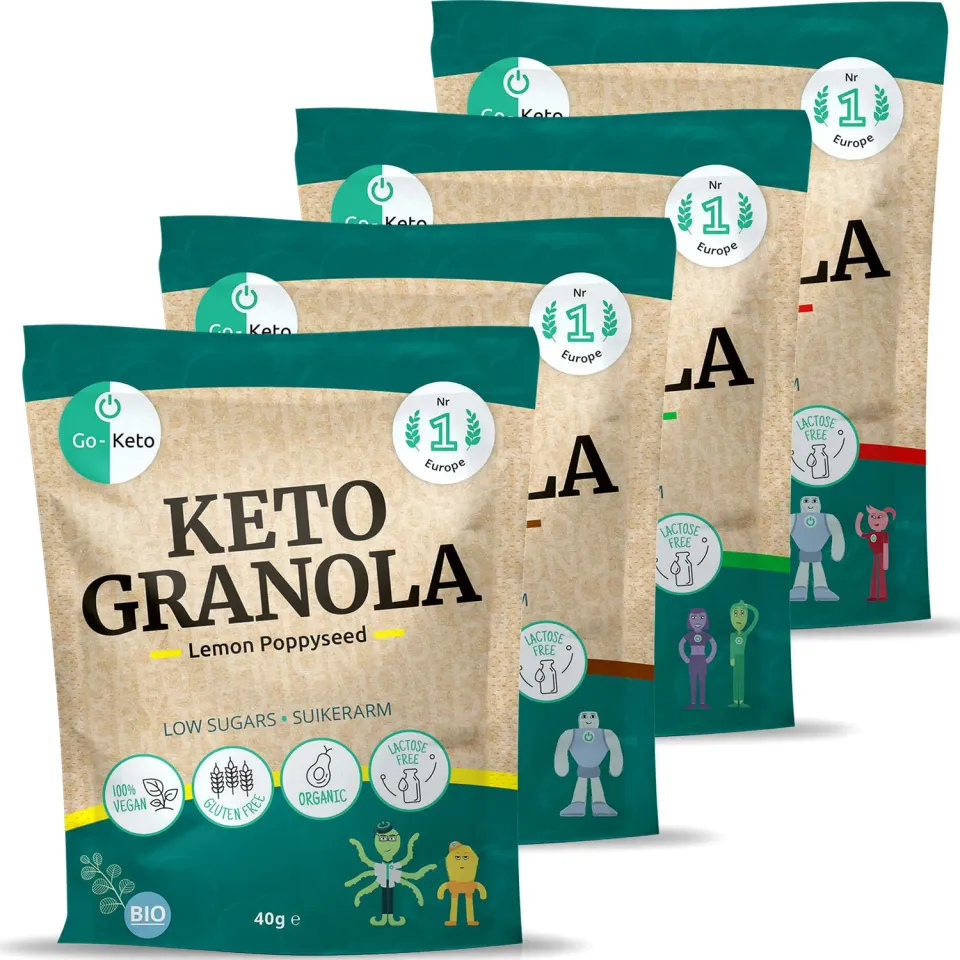 Go-Keto Bio Keto Granola Trial Pack granola 4x40g vegana