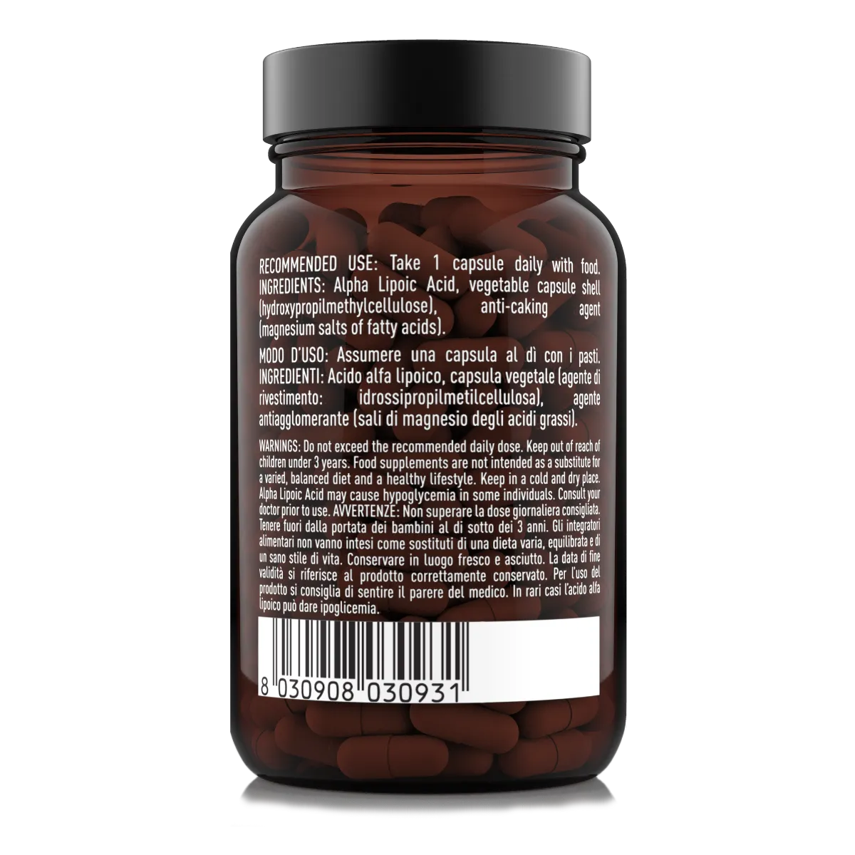 NATOO Acido Alfa Lipoico ALA 600mg 60 capsule vegane