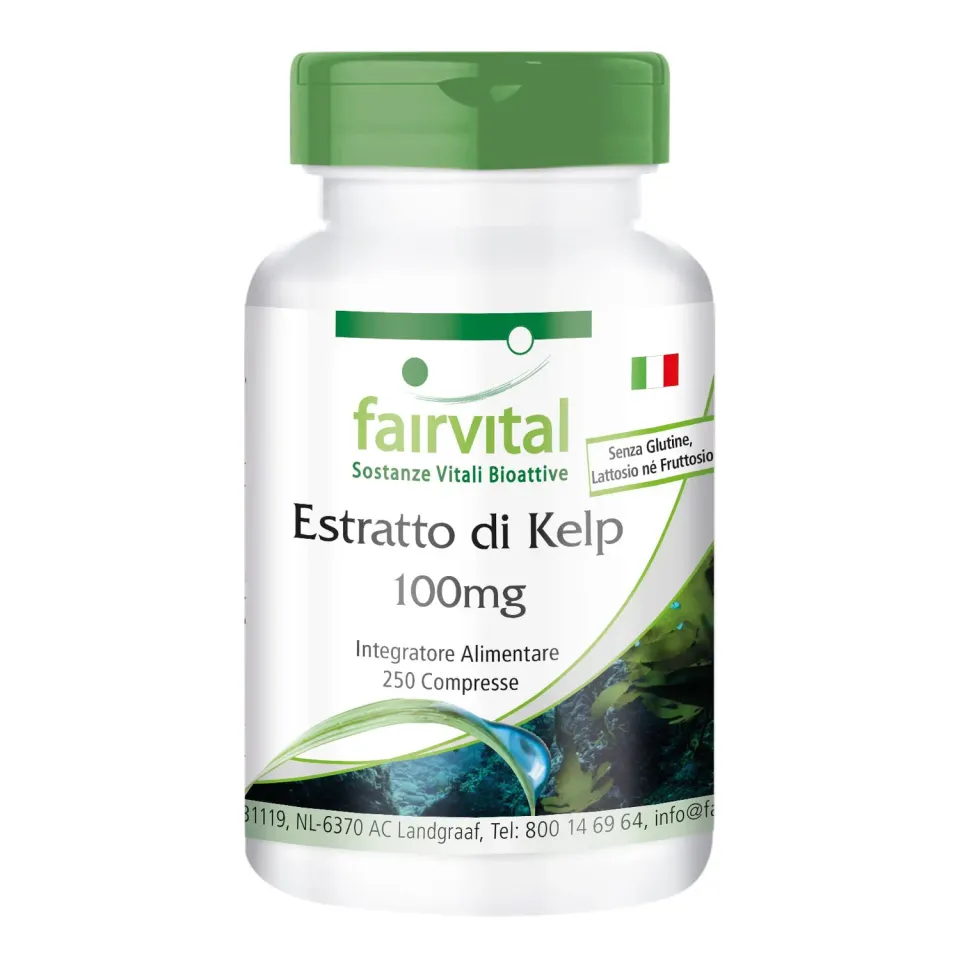 Fairvital Alghe Brune Iodio Compresse 250 tiroide