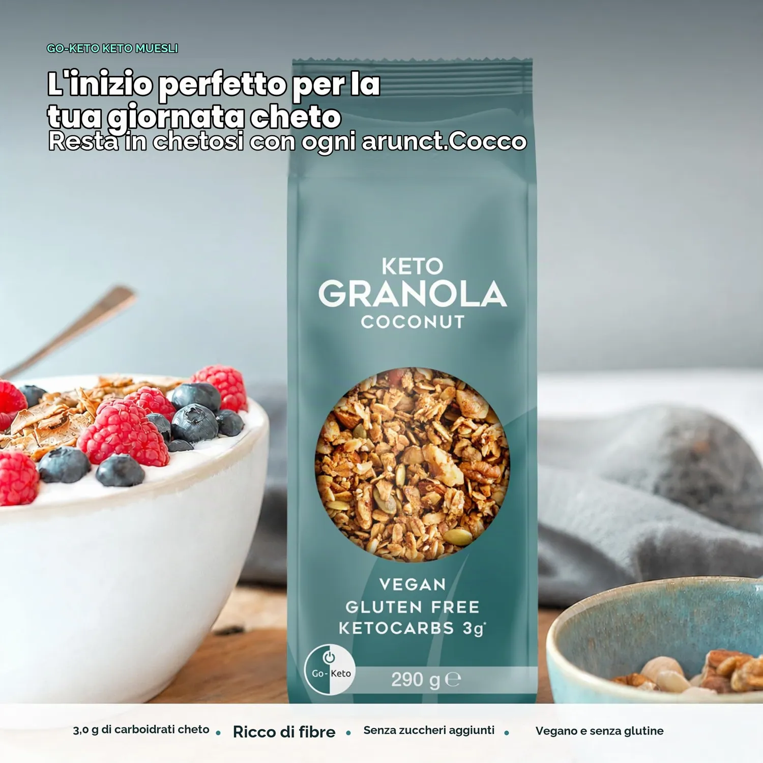 Go-Keto Granola Coconut Muesli Keto 290g