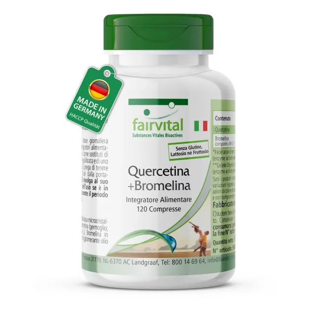 Fairvital Quercetina più Bromelina compresse 120 pz vegane
