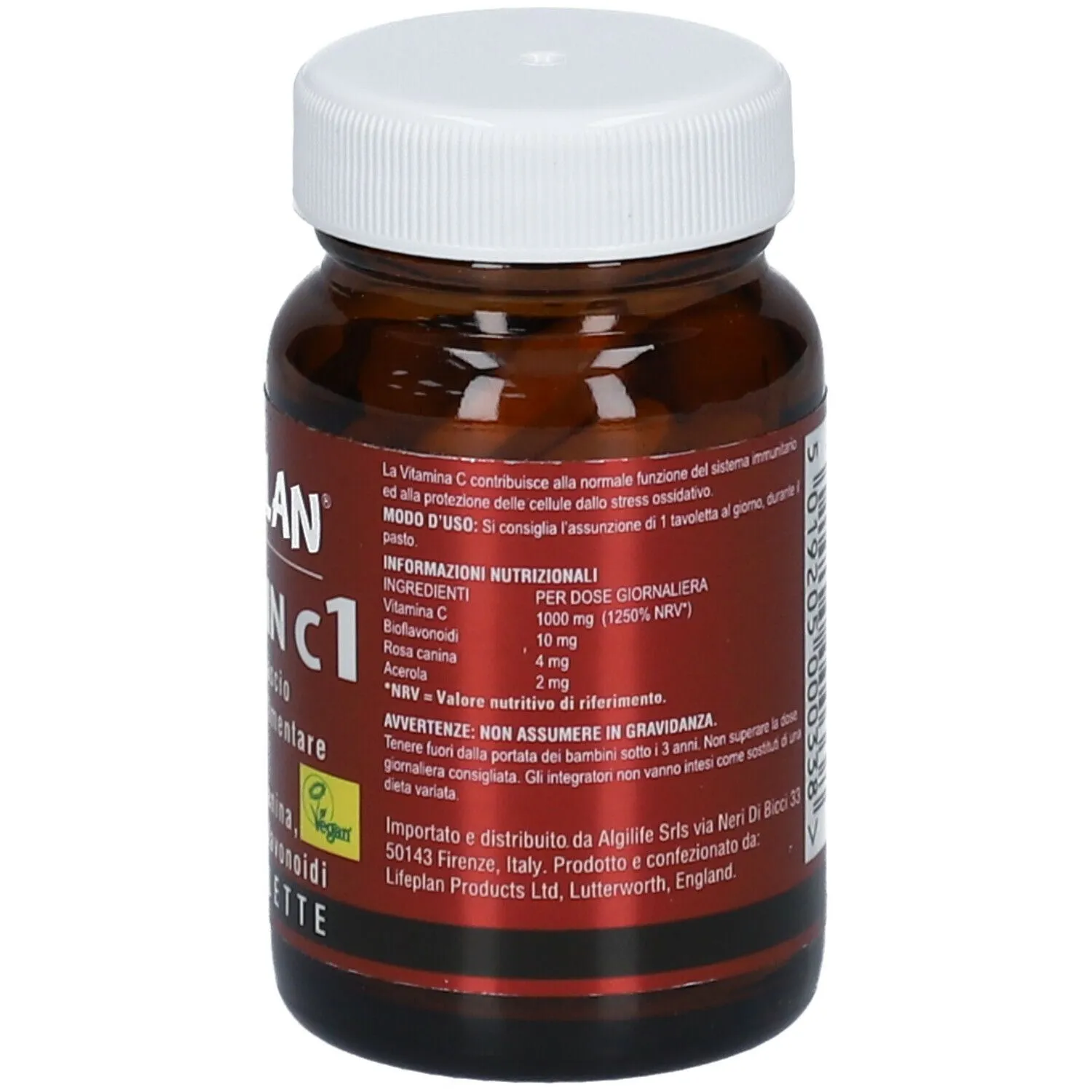 Algilife Lifeplan Vitamin C1 integratore 30 tavolette 1000 mg