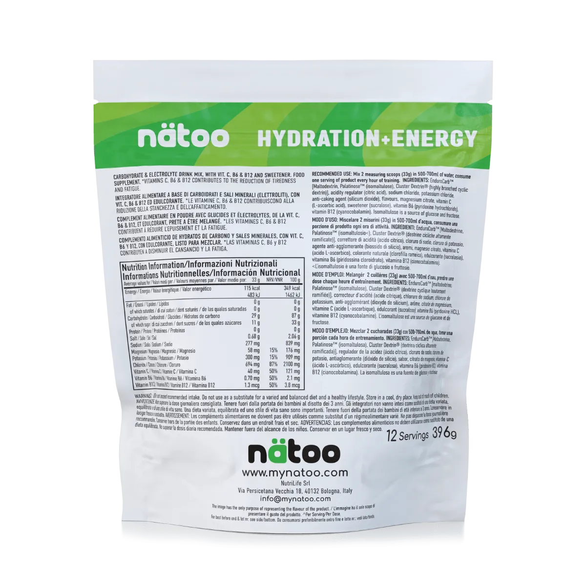 Natoo Performance Hydra Integratore Idratazione Lemon Lime 396g
