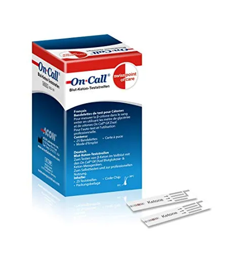 Go-Keto GK Dual strisce chetoni 25 pezzi sangue