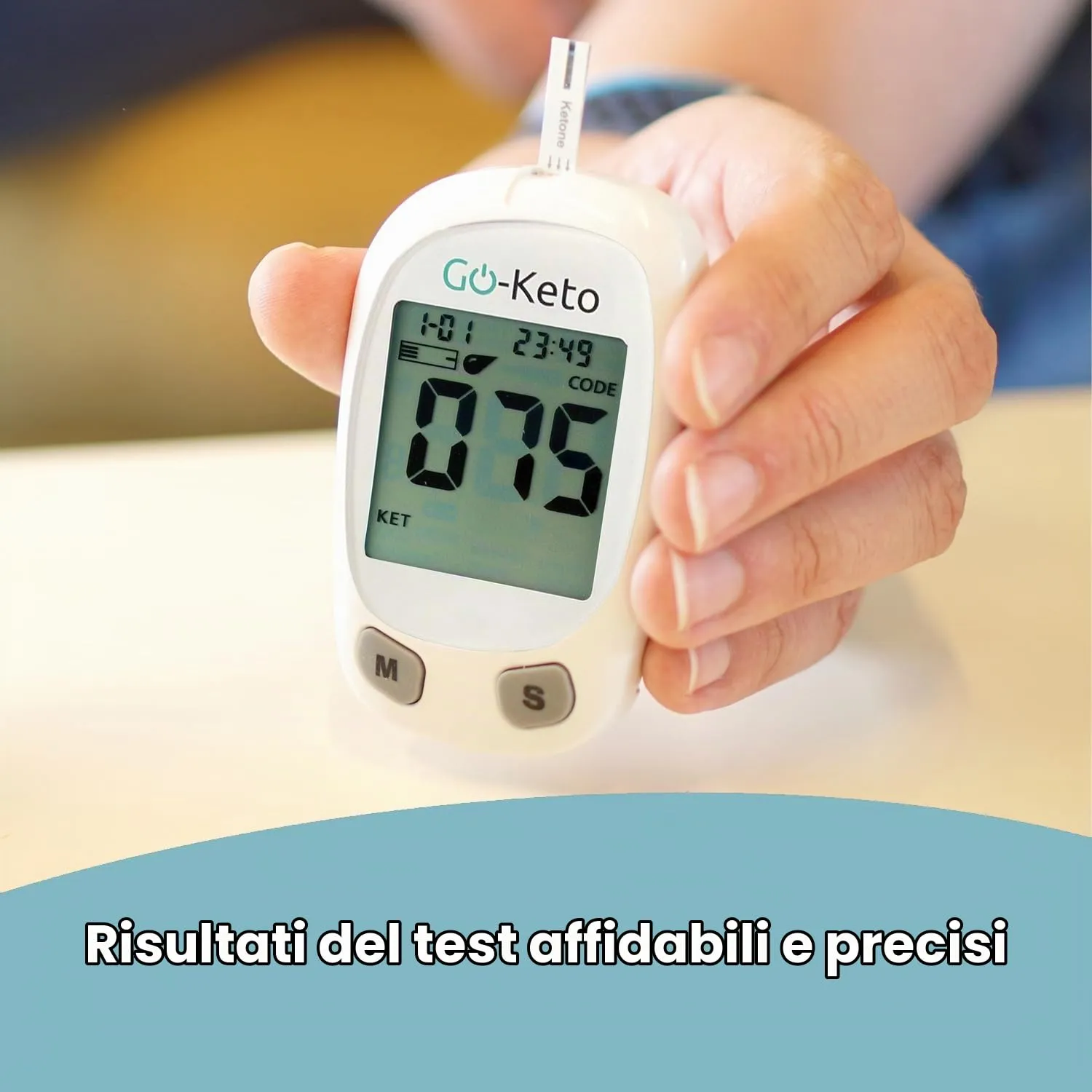 Go-Keto Strisce Reattive Chetoni 25 pezzi per meter