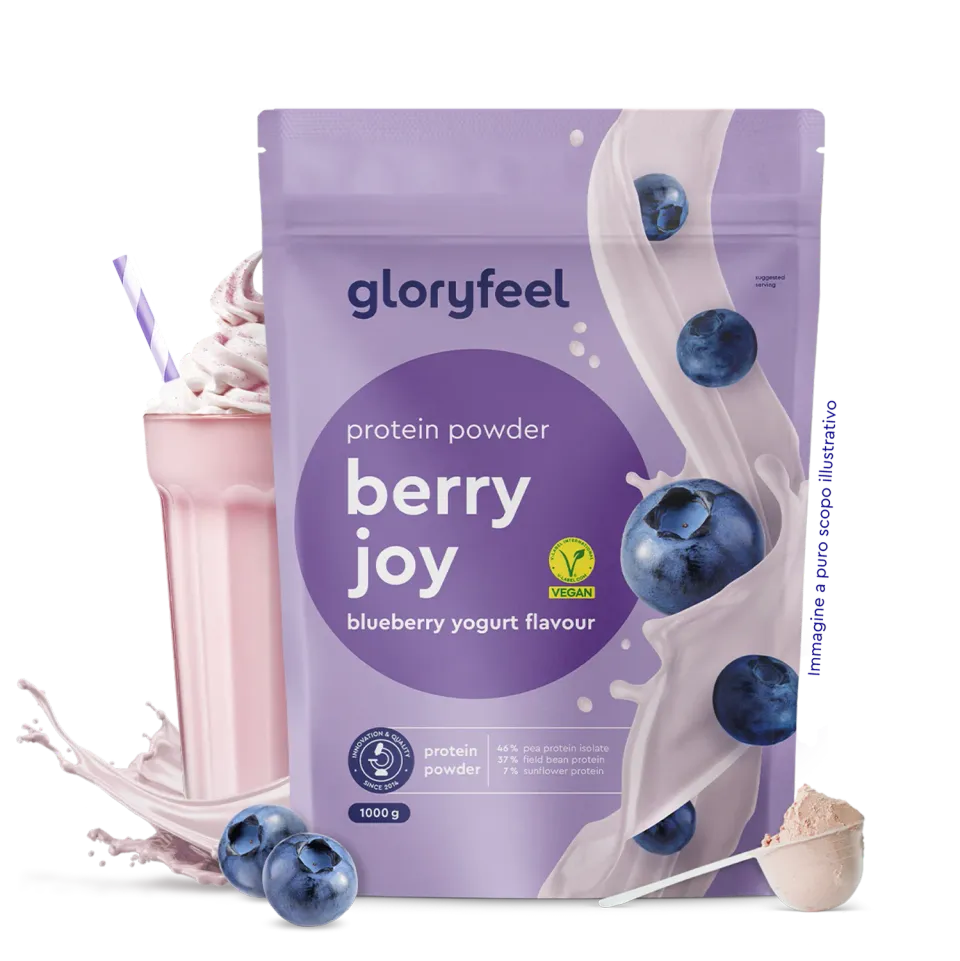 gloryfeel Blueberry Joy Proteine polvere mirtillo
