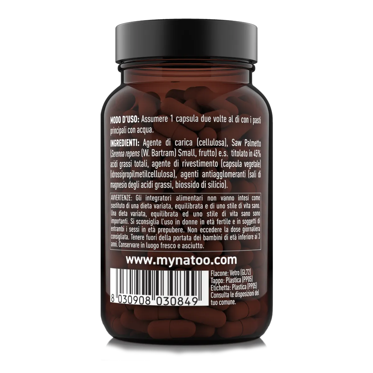 Natoo Essentials Saw Palmetto integratore 60 capsule prostata