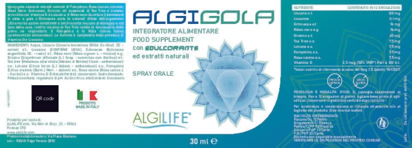 Algilife Algigola spray orale 30 ml erisimo echinacea