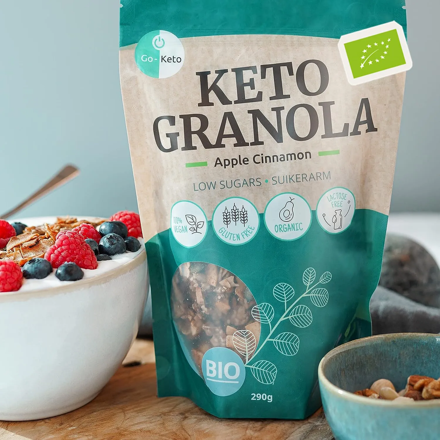 Go-Keto Bio Granola Apple Cinnamon muesli 3x290g low carb
