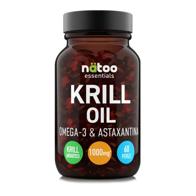 NATOO Krill Oil olio di krill 60 perle omega 3 fosfolipidi