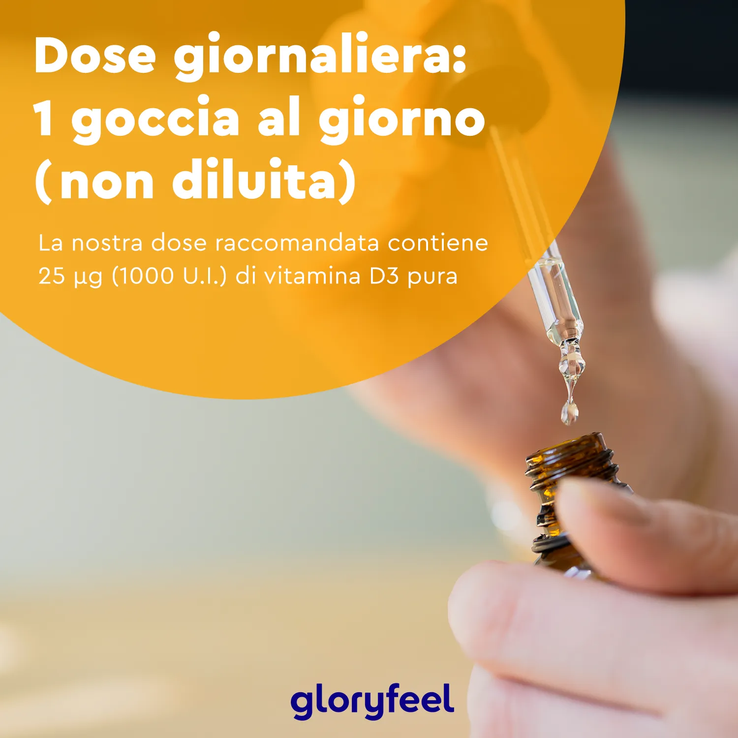 gloryfeel Vitamina D3 gocce integratore ossa e immunità