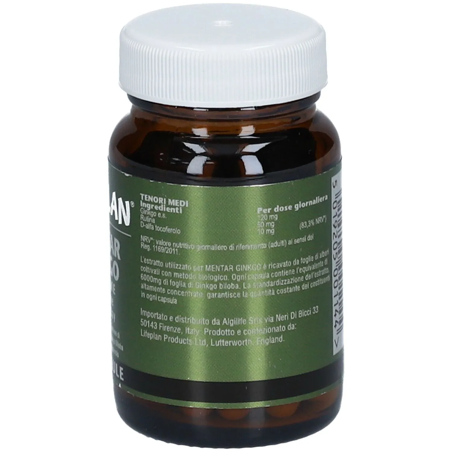 Algilife Mentar Ginkgo Integratore 30 Capsule Memoria