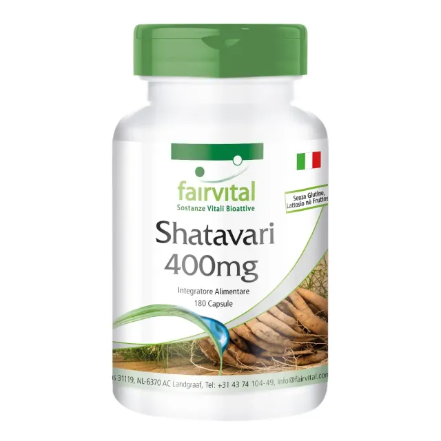 Fairvital Shatavari 400 mg capsule 180 capsule vegane alto dosaggio