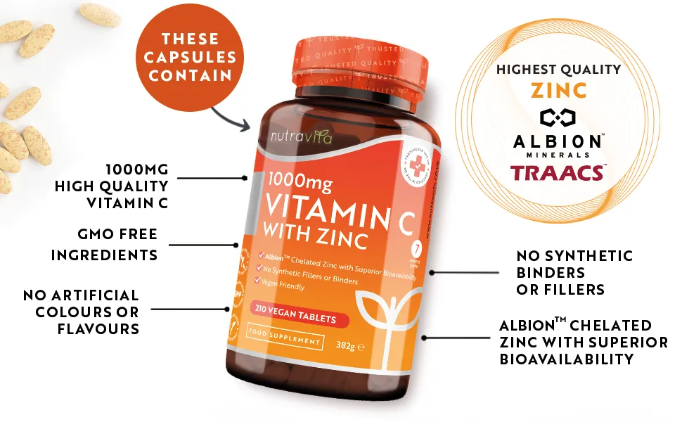 Nutravita Vitamina C Zinco 1000 mg compresse immunitarie