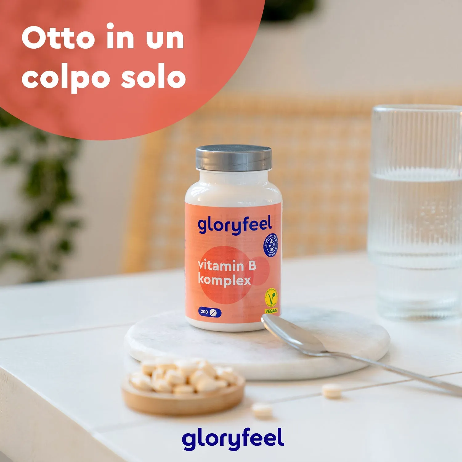 gloryfeel Vitamina B Complex compresse senza lattosio