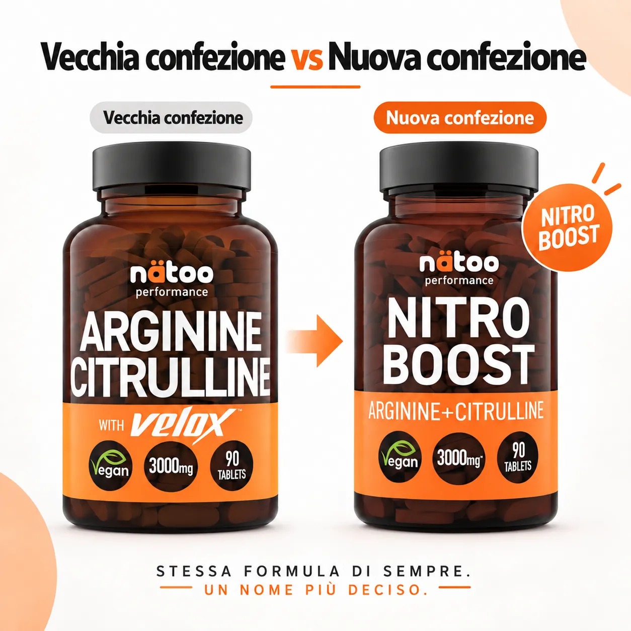Natoo Performance Nitro Boost integratore 90 compresse arginina citrullina