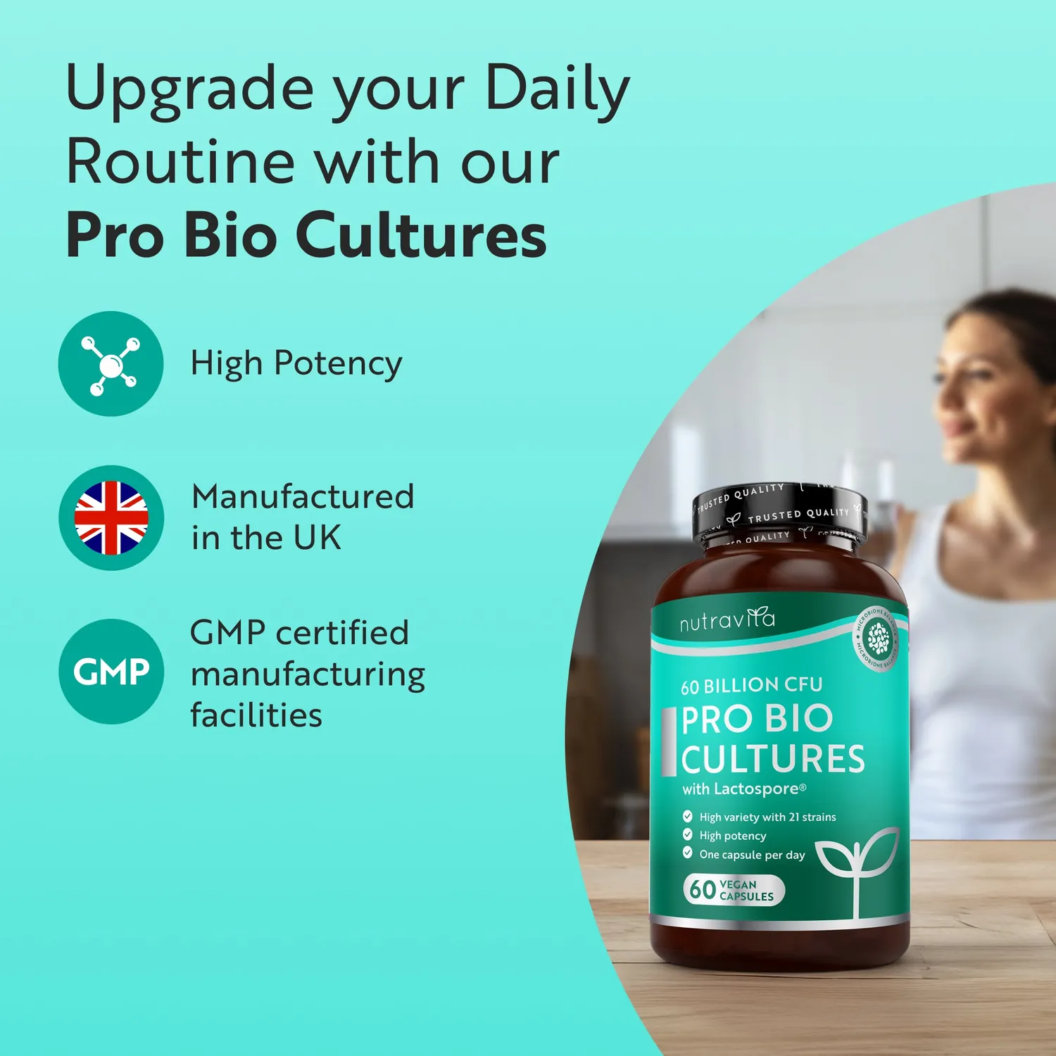 Nutravita Probiotico 60 miliardi CFU capsule vegane 60 pz