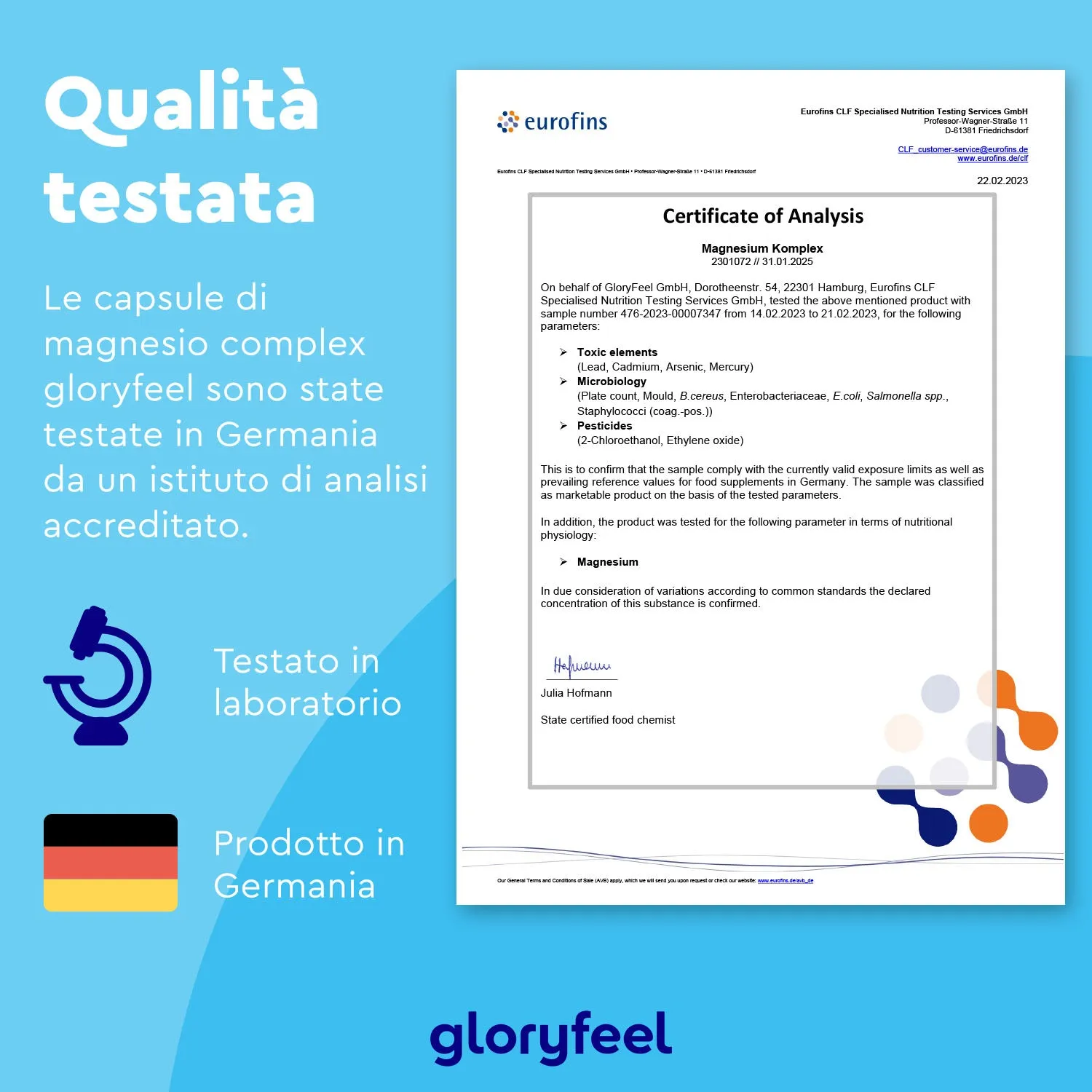 gloryfeel Magnesio Complex capsule 180 pz 5 forme