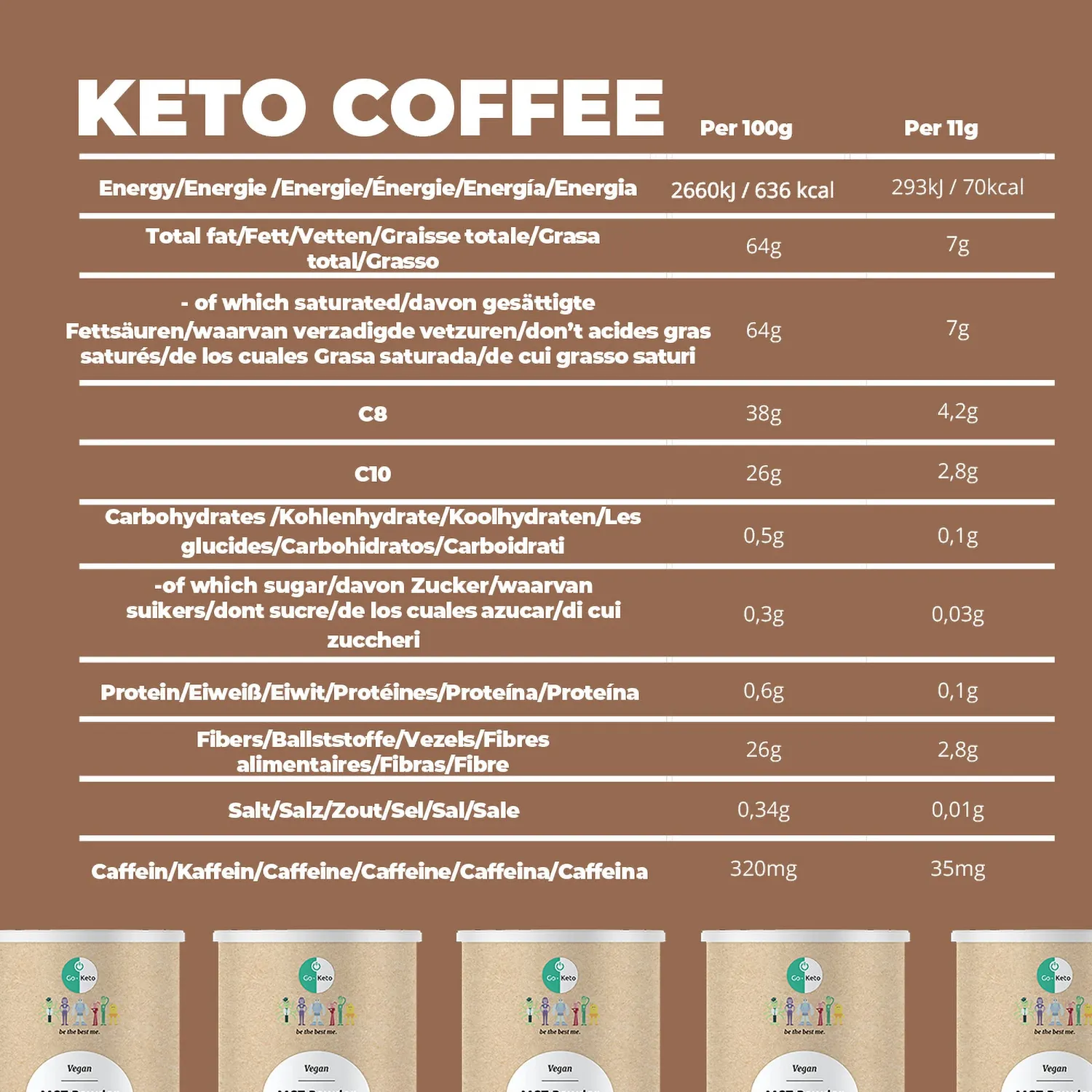 Go-Keto MCT Instant Caffè caffè 250 g gusto amaretto-mandorle